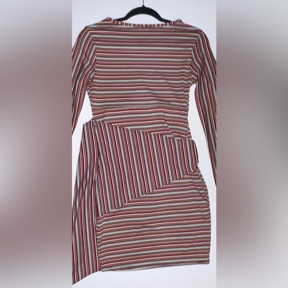 Nasty Gal abstract  Assymetrycal longsleeve mini dress size 4 - Picture 8 of 11